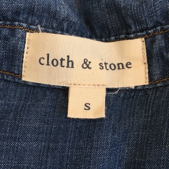 Cloth & Stone Denim Stars Button Down Shirt - Picture 5 of 9